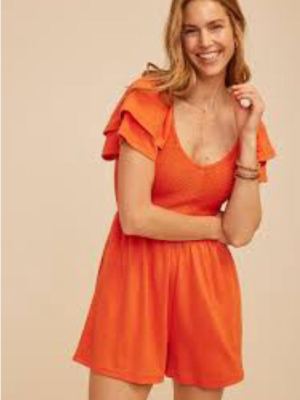 NEW! Orange Romper 0X